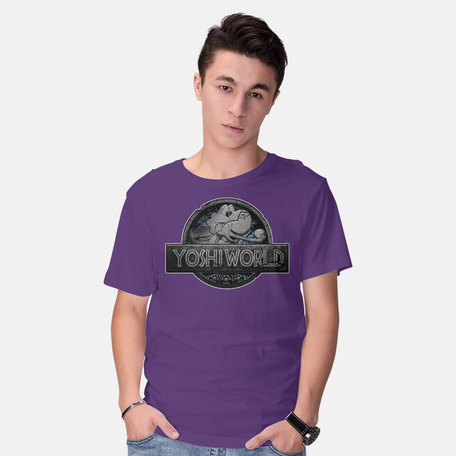 Green Dino World-Mens-Basic-Tee-Samuel