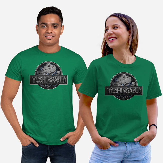 Green Dino World-Unisex-Basic-Tee-Samuel