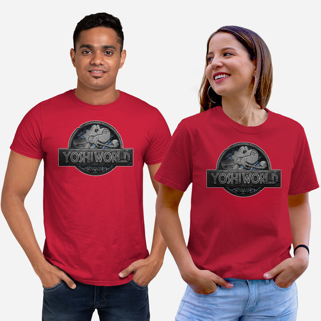 Green Dino World-Unisex-Basic-Tee-Samuel