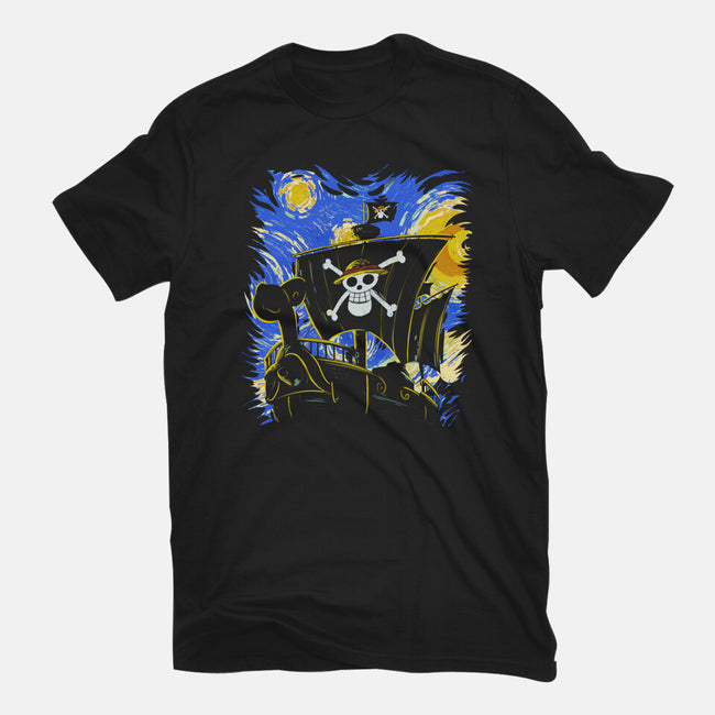 Starry Night Merry-Womens-Basic-Tee-fanfabio