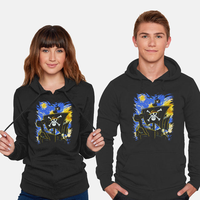 Starry Night Merry-Unisex-Pullover-Sweatshirt-fanfabio