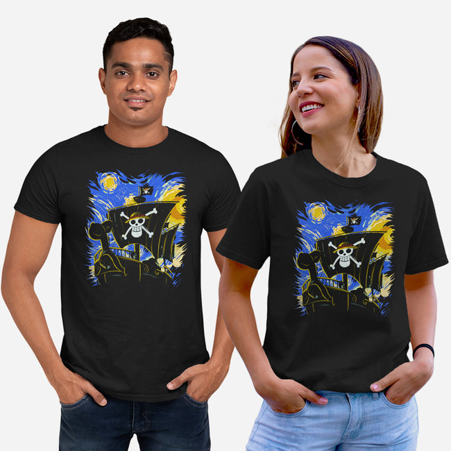 Starry Night Merry-Unisex-Basic-Tee-fanfabio