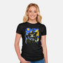 Starry Night Merry-Womens-Fitted-Tee-fanfabio