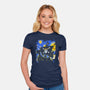 Starry Night Merry-Womens-Fitted-Tee-fanfabio