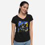 Starry Night Merry-Womens-V-Neck-Tee-fanfabio