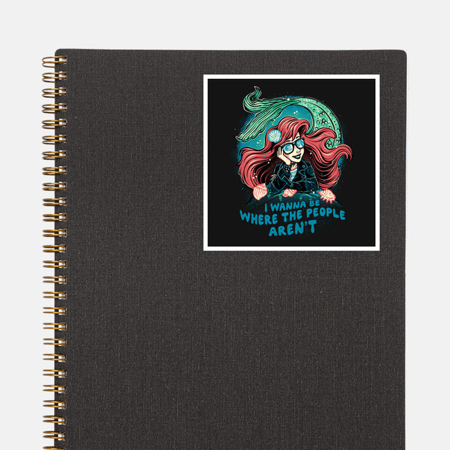 I Wanna Be Where The People Aren't-None-Glossy-Sticker-glitchygorilla