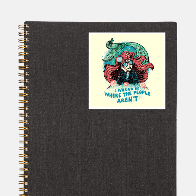 I Wanna Be Where The People Aren't-None-Glossy-Sticker-glitchygorilla
