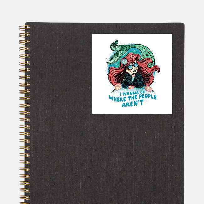 I Wanna Be Where The People Aren't-None-Glossy-Sticker-glitchygorilla