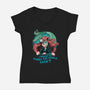 I Wanna Be Where The People Aren't-Womens-V-Neck-Tee-glitchygorilla