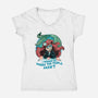I Wanna Be Where The People Aren't-Womens-V-Neck-Tee-glitchygorilla
