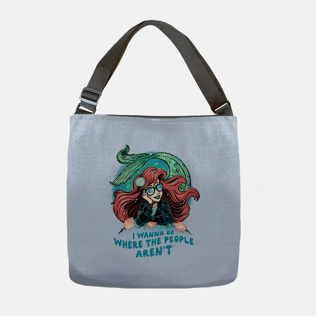 I Wanna Be Where The People Aren't-None-Adjustable Tote-Bag-glitchygorilla