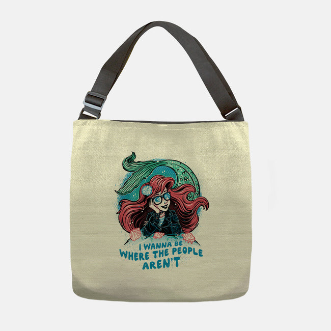 I Wanna Be Where The People Aren't-None-Adjustable Tote-Bag-glitchygorilla