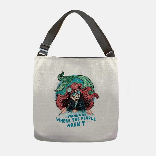 I Wanna Be Where The People Aren't-None-Adjustable Tote-Bag-glitchygorilla