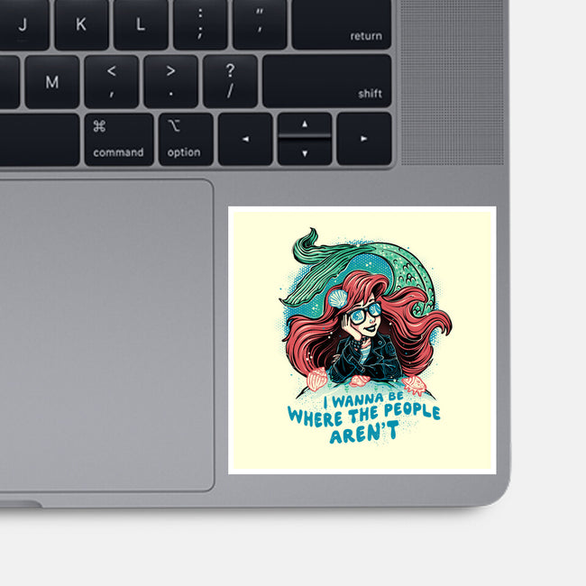 I Wanna Be Where The People Aren't-None-Glossy-Sticker-glitchygorilla