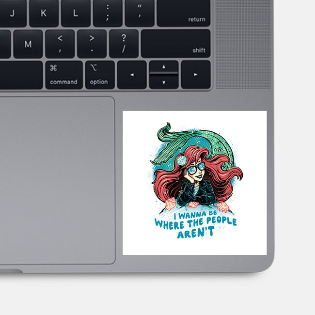 I Wanna Be Where The People Aren't-None-Glossy-Sticker-glitchygorilla