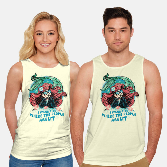 I Wanna Be Where The People Aren't-Unisex-Basic-Tank-glitchygorilla