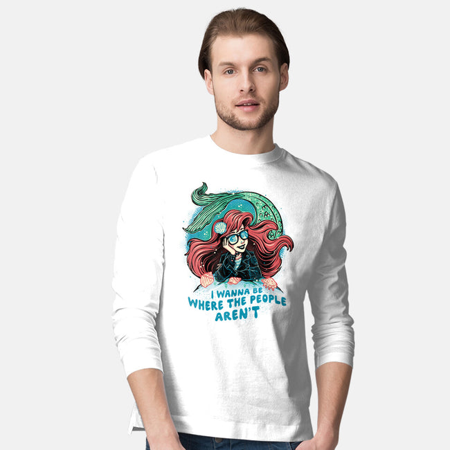 I Wanna Be Where The People Aren't-Mens-Long Sleeved-Tee-glitchygorilla