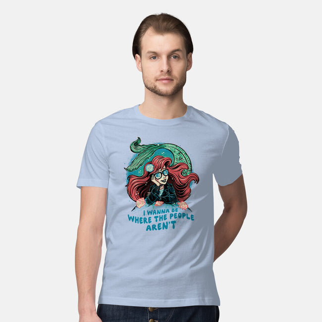 I Wanna Be Where The People Aren't-Mens-Premium-Tee-glitchygorilla
