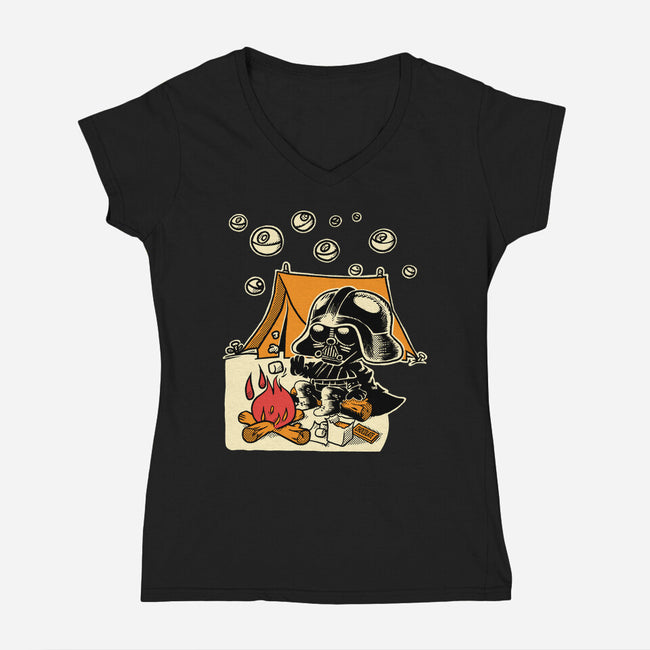 Under Death Stars-Womens-V-Neck-Tee-imisko