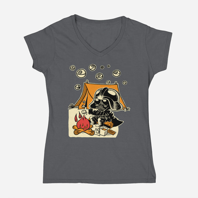 Under Death Stars-Womens-V-Neck-Tee-imisko