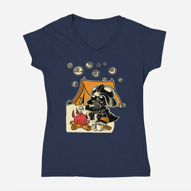 Under Death Stars-Womens-V-Neck-Tee-imisko