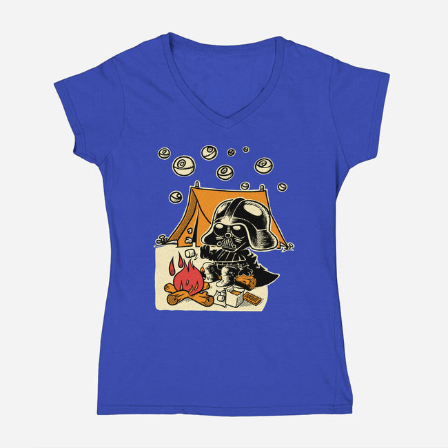 Under Death Stars-Womens-V-Neck-Tee-imisko