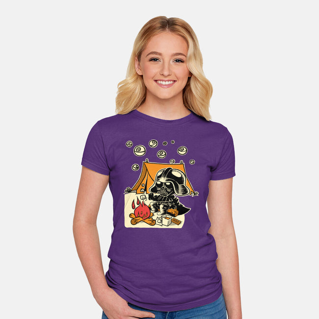Under Death Stars-Womens-Fitted-Tee-imisko