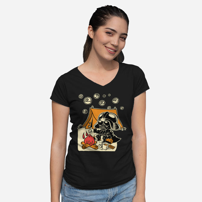 Under Death Stars-Womens-V-Neck-Tee-imisko