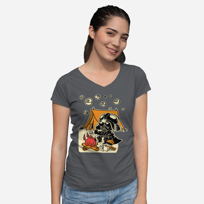 Under Death Stars-Womens-V-Neck-Tee-imisko