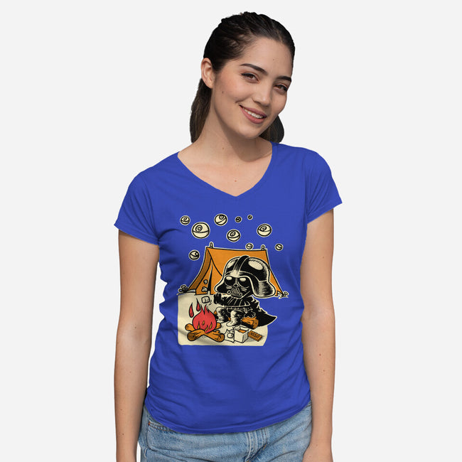 Under Death Stars-Womens-V-Neck-Tee-imisko