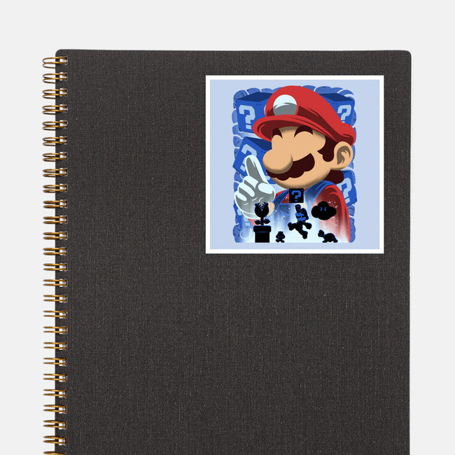 Classic Blue Jumpman-None-Glossy-Sticker-rmatix