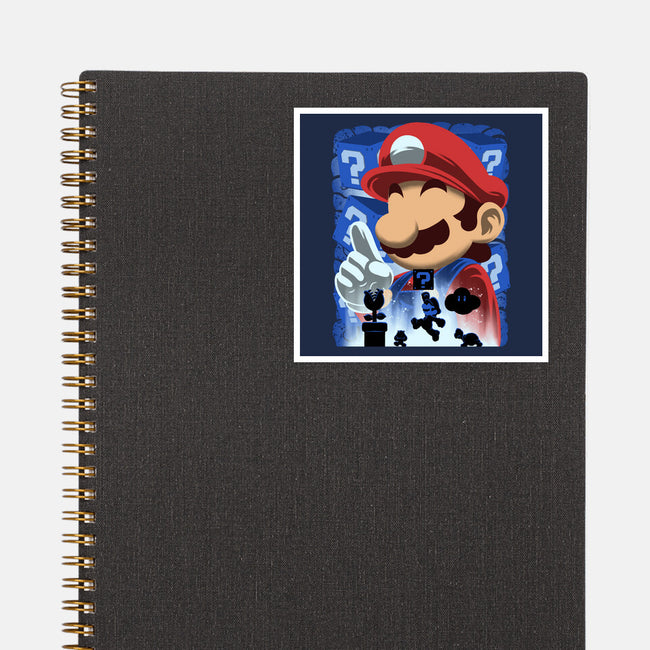 Classic Blue Jumpman-None-Glossy-Sticker-rmatix