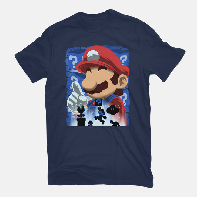 Classic Blue Jumpman-Mens-Basic-Tee-rmatix