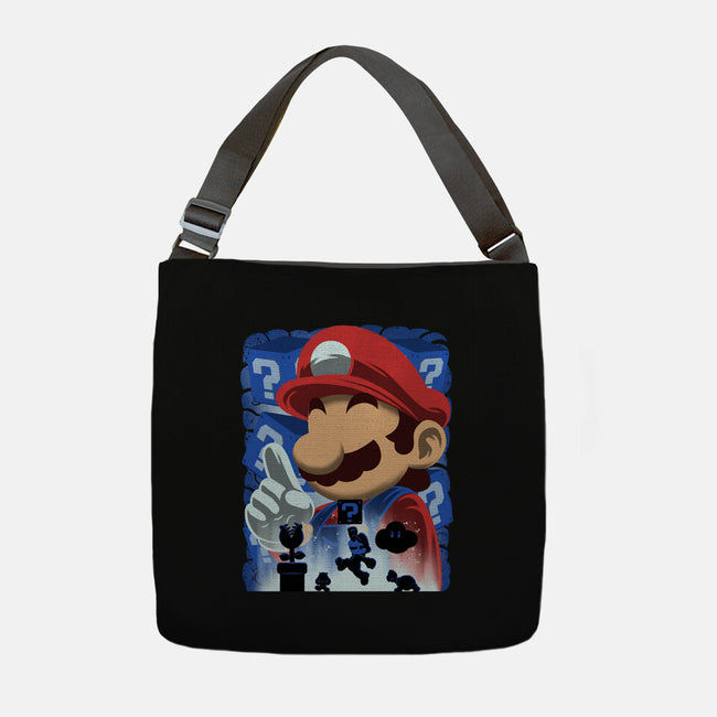 Classic Blue Jumpman-None-Adjustable Tote-Bag-rmatix