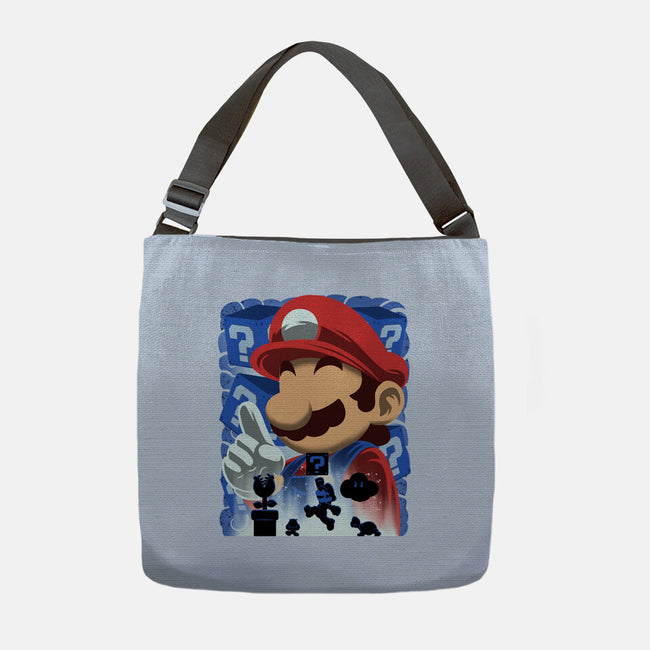 Classic Blue Jumpman-None-Adjustable Tote-Bag-rmatix