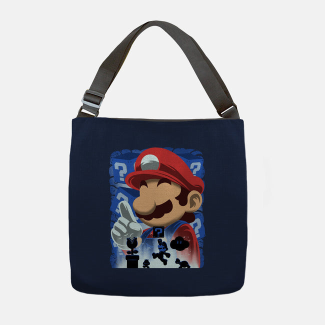 Classic Blue Jumpman-None-Adjustable Tote-Bag-rmatix