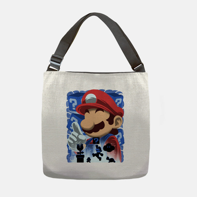 Classic Blue Jumpman-None-Adjustable Tote-Bag-rmatix