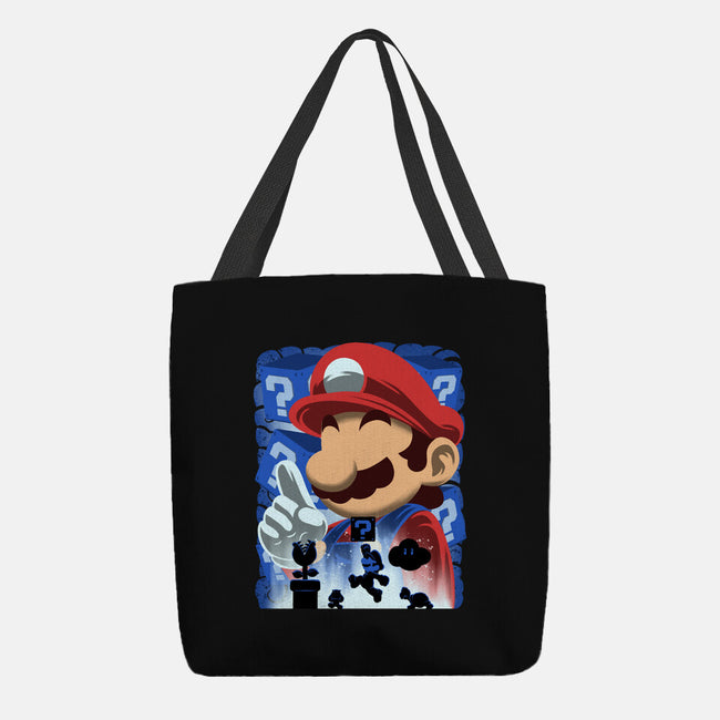 Classic Blue Jumpman-None-Basic Tote-Bag-rmatix