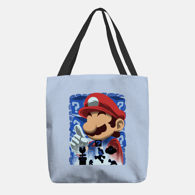Classic Blue Jumpman-None-Basic Tote-Bag-rmatix