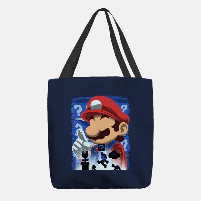 Classic Blue Jumpman-None-Basic Tote-Bag-rmatix
