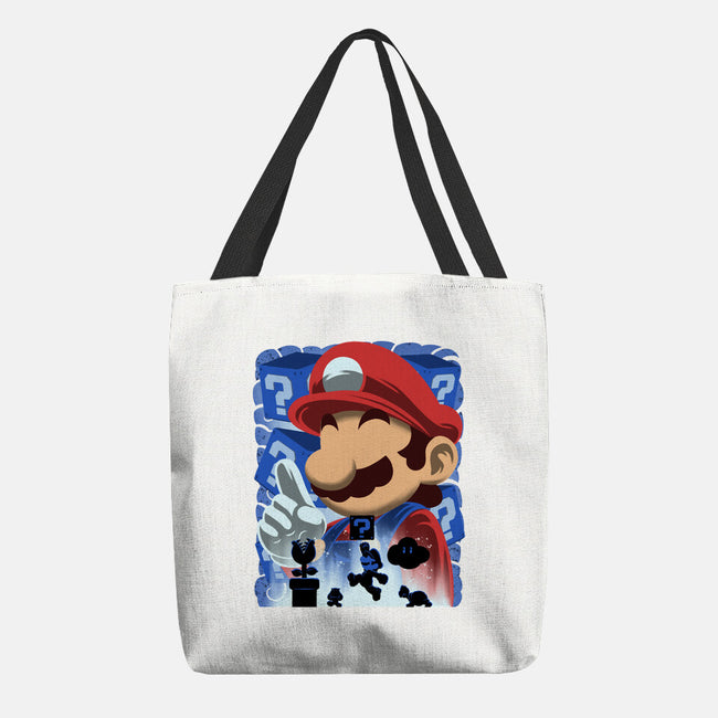 Classic Blue Jumpman-None-Basic Tote-Bag-rmatix
