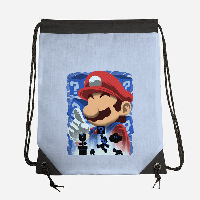 Classic Blue Jumpman-None-Drawstring-Bag-rmatix
