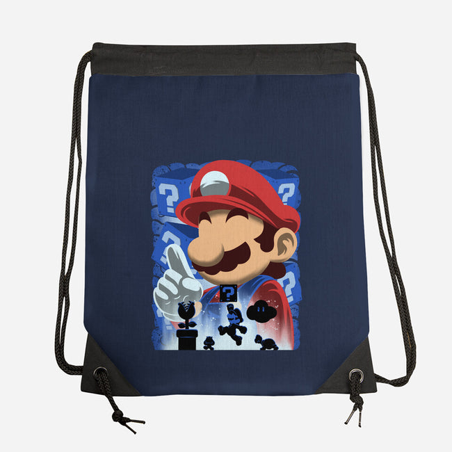 Classic Blue Jumpman-None-Drawstring-Bag-rmatix