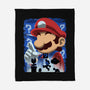 Classic Blue Jumpman-None-Fleece-Blanket-rmatix