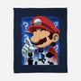 Classic Blue Jumpman-None-Fleece-Blanket-rmatix