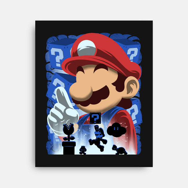 Classic Blue Jumpman-None-Stretched-Canvas-rmatix