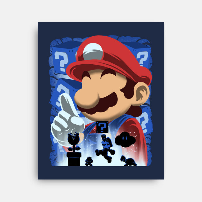 Classic Blue Jumpman-None-Stretched-Canvas-rmatix