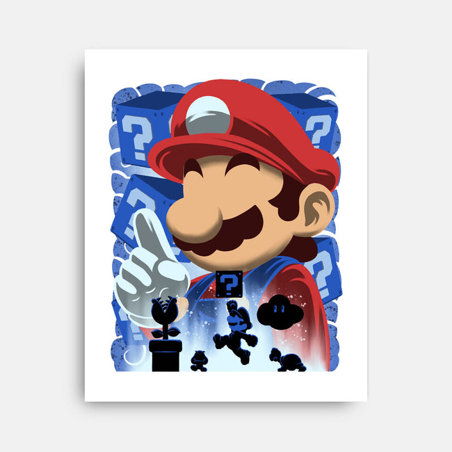 Classic Blue Jumpman-None-Stretched-Canvas-rmatix