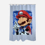 Classic Blue Jumpman-None-Polyester-Shower Curtain-rmatix