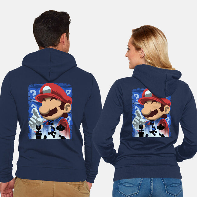 Classic Blue Jumpman-Unisex-Zip-Up-Sweatshirt-rmatix